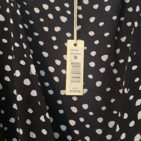 Max Studio Patterned Ruffle Wrap Midi Dress New with tags size M - Picture 2 of 16